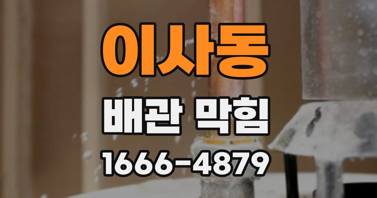 이사동 배관 막힘