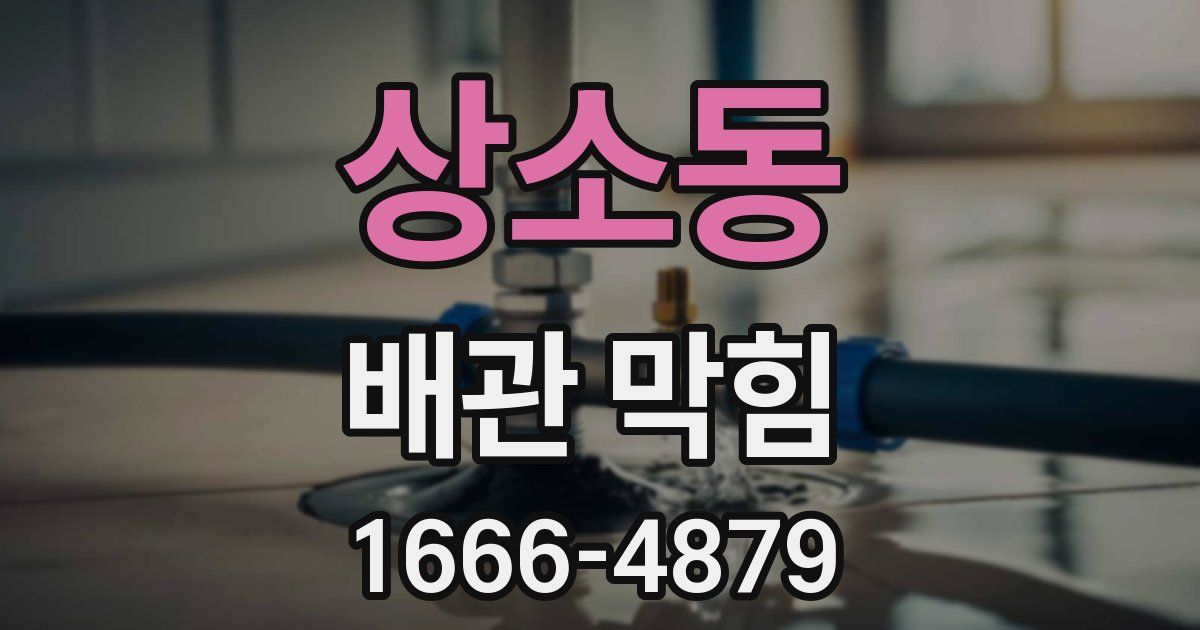상소동 배관 막힘