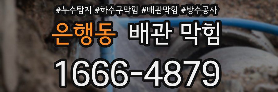 은행동 배관 막힘
