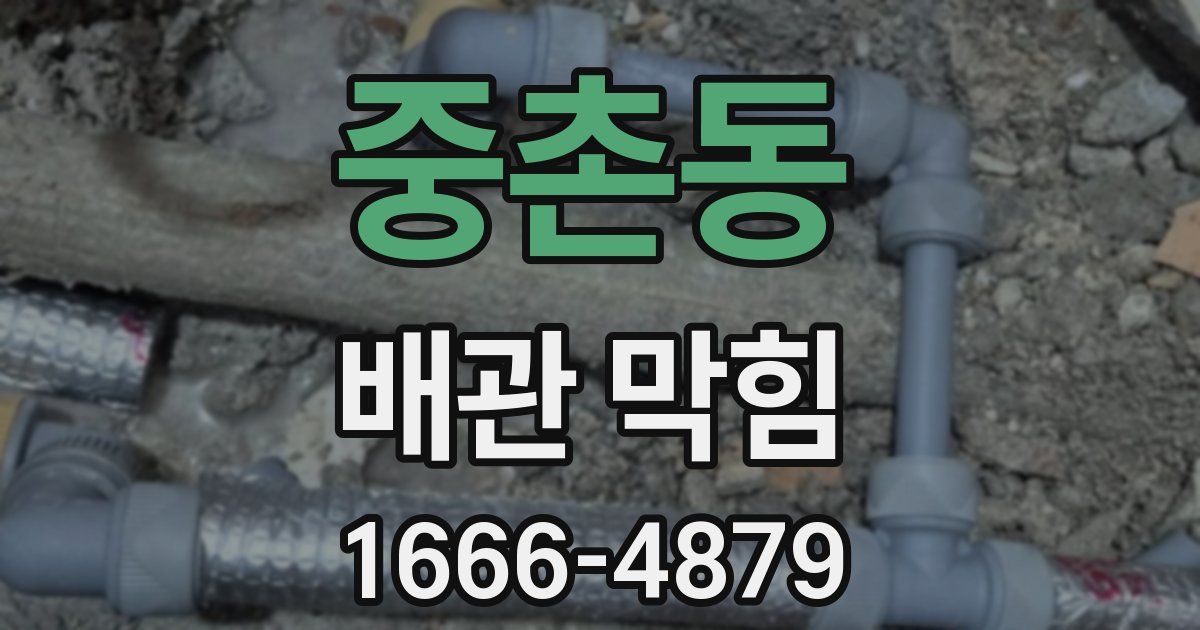 중촌동 배관 막힘
