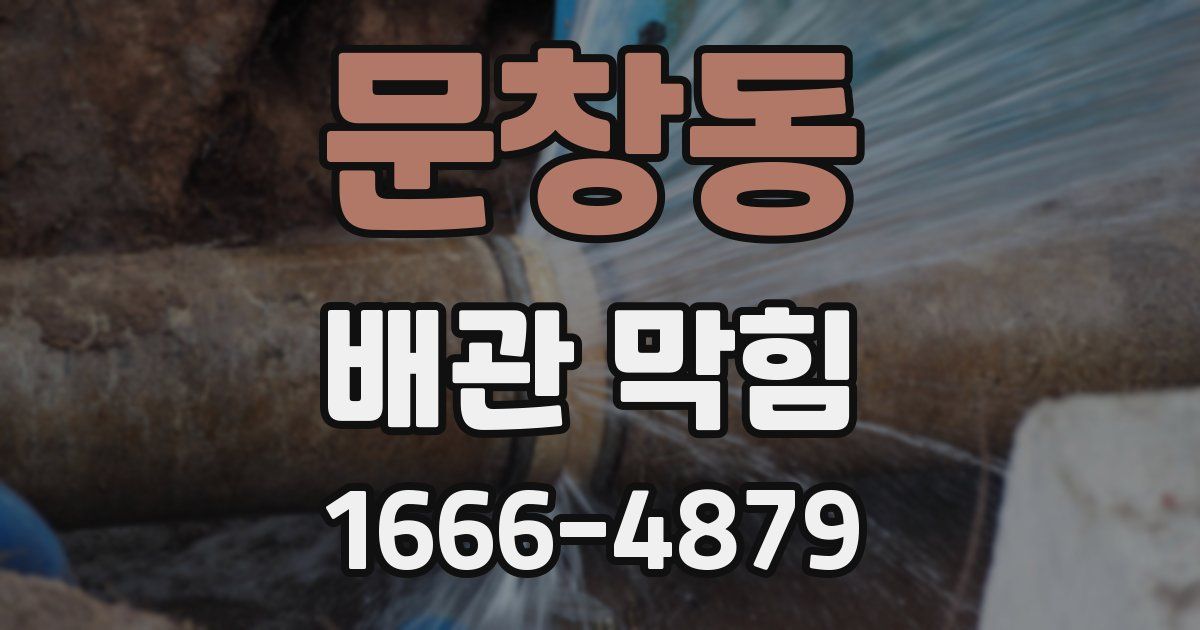 문창동 배관 막힘