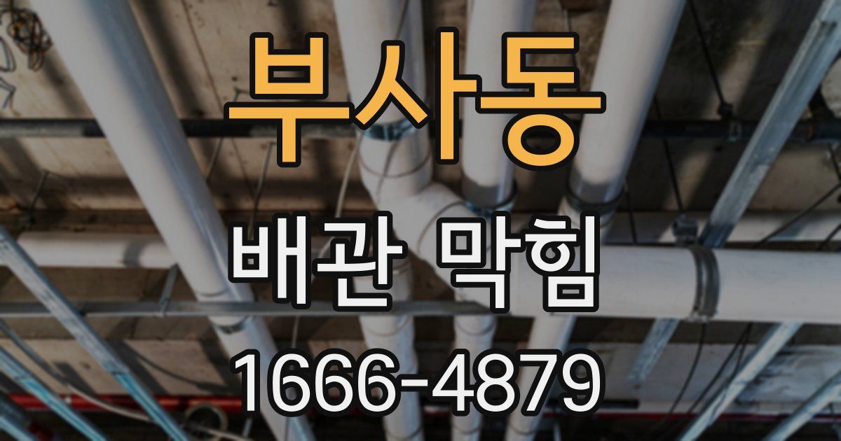 부사동 배관 막힘