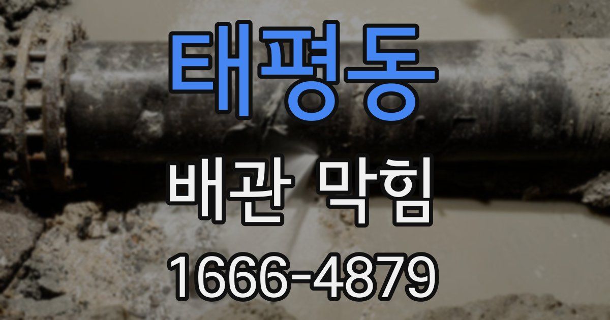 태평동 배관 막힘