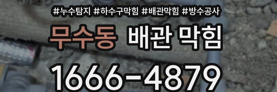 무수동 배관 막힘