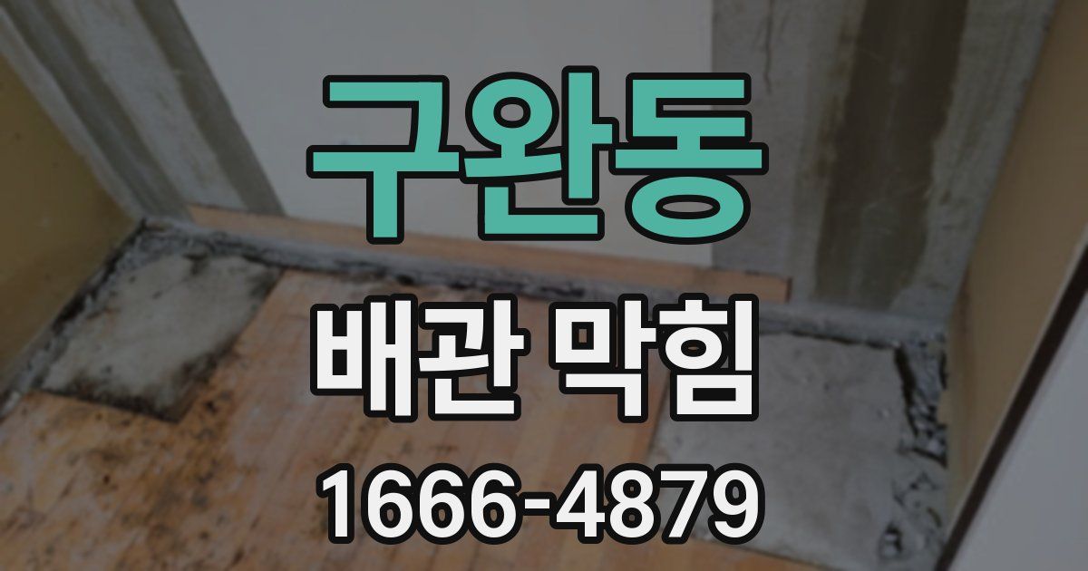 구완동 배관 막힘