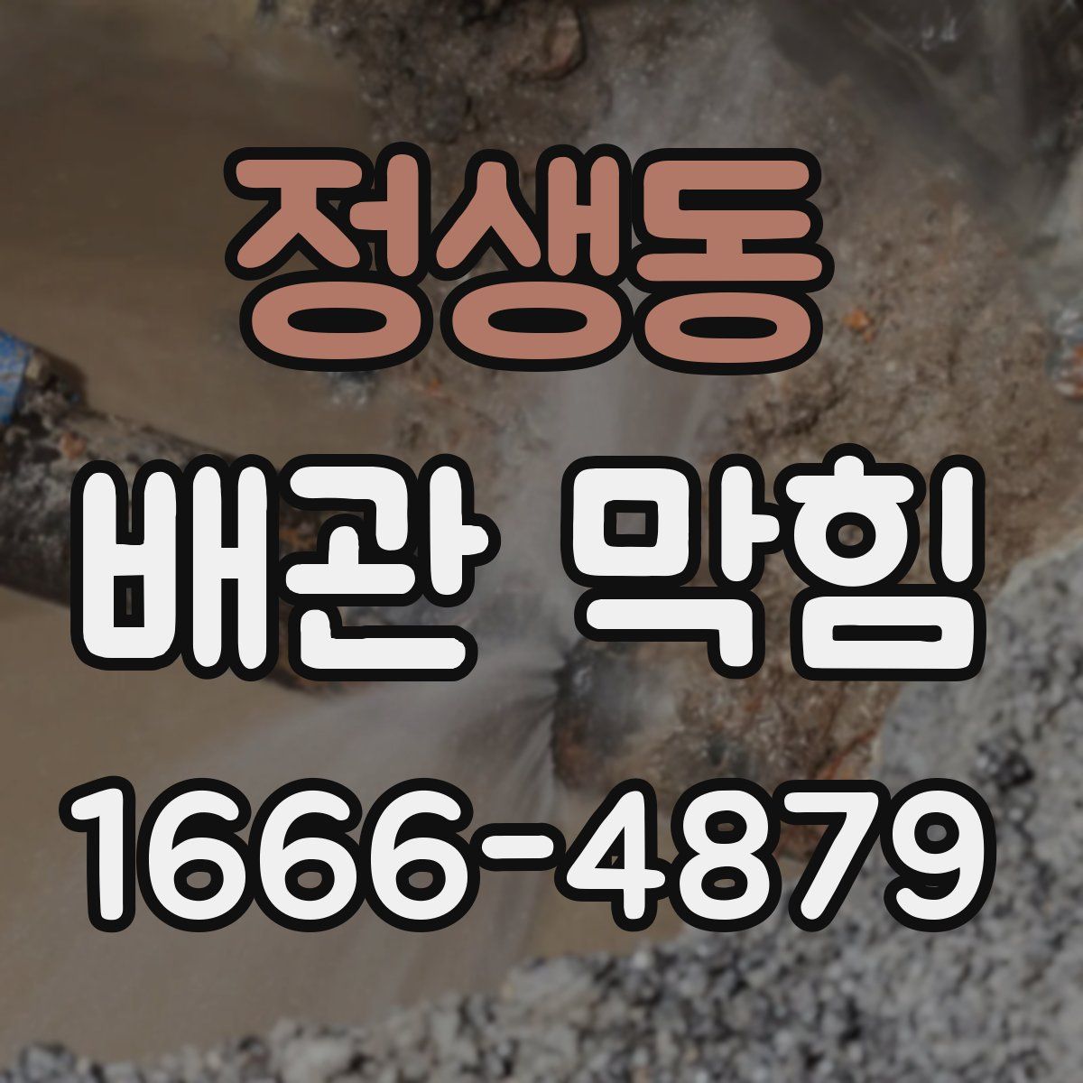정생동 배관 막힘