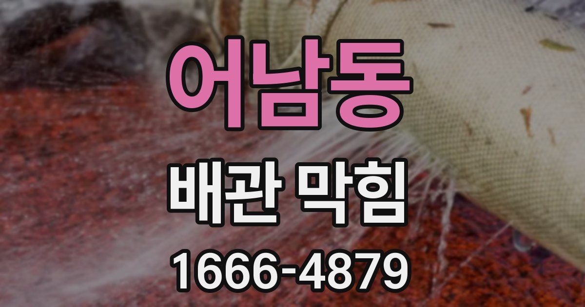 어남동 배관 막힘