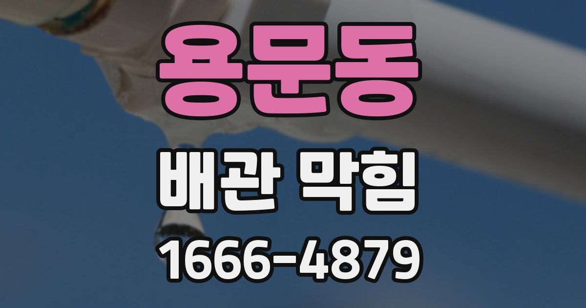 용문동 배관 막힘