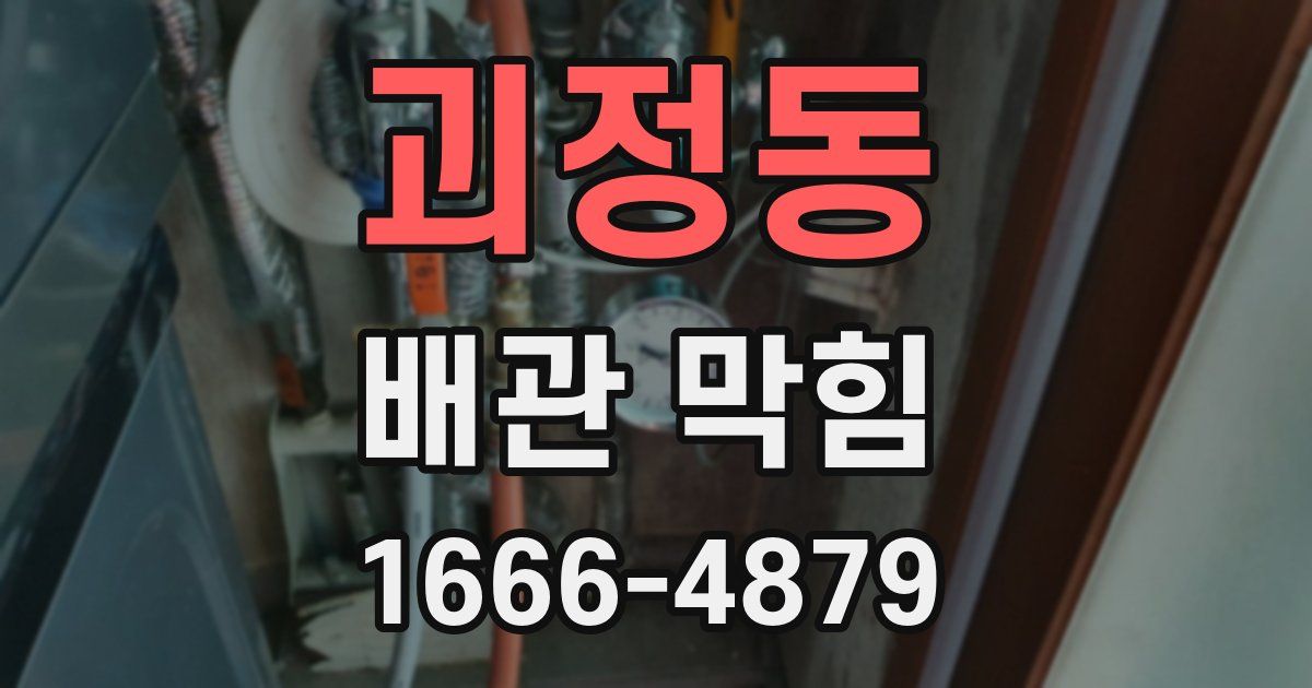 괴정동 배관 막힘