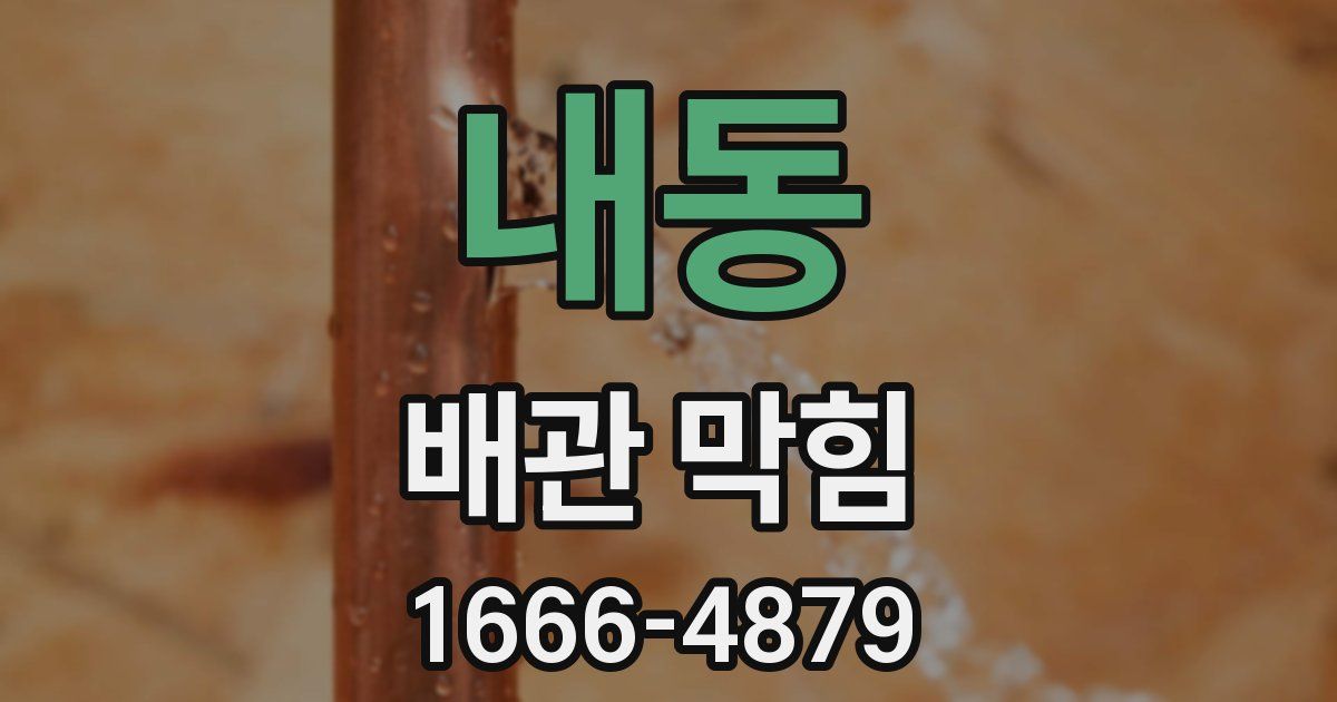 내동 배관 막힘