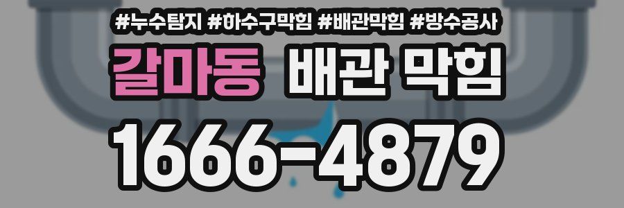 갈마동 배관 막힘