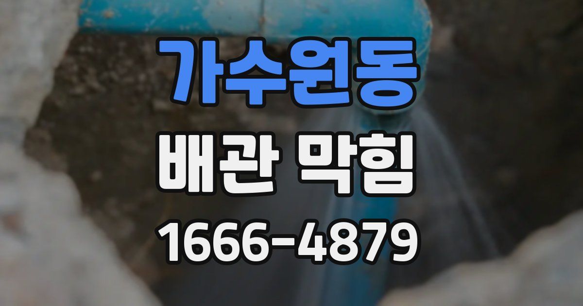 가수원동 배관 막힘