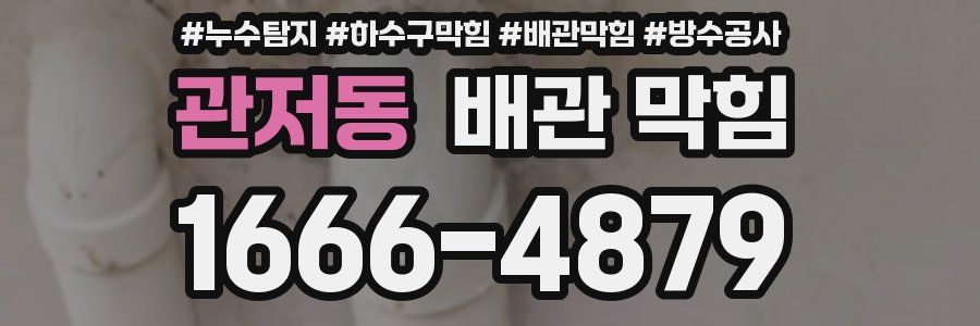 관저동 배관 막힘