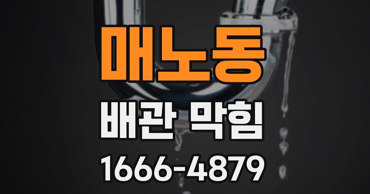매노동 배관 막힘