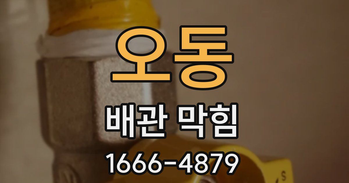 오동 배관 막힘