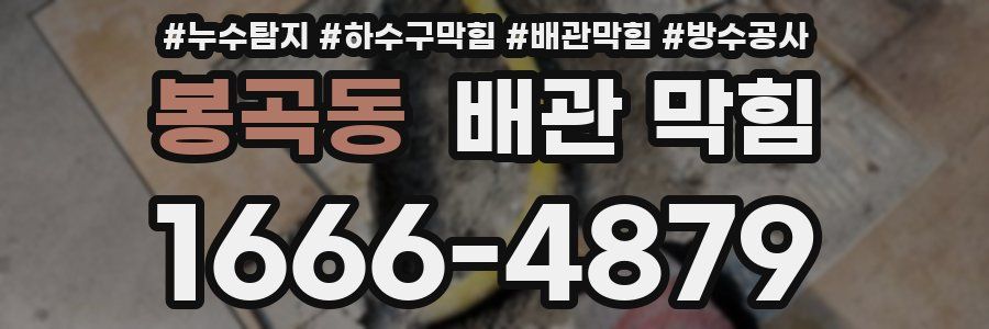 봉곡동 배관 막힘