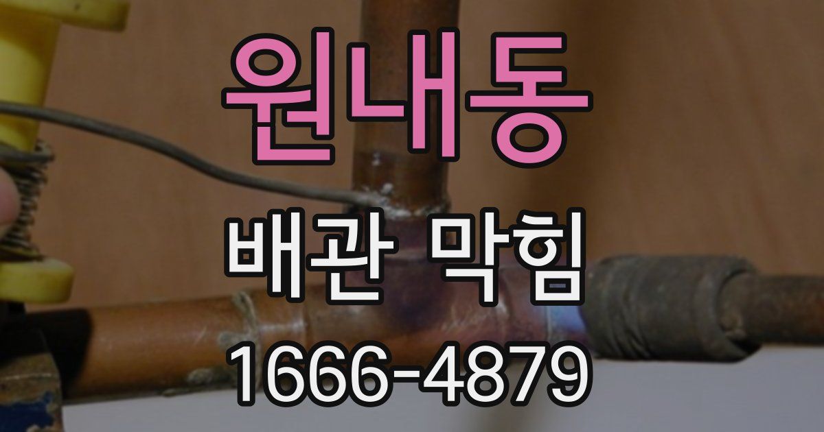 원내동 배관 막힘
