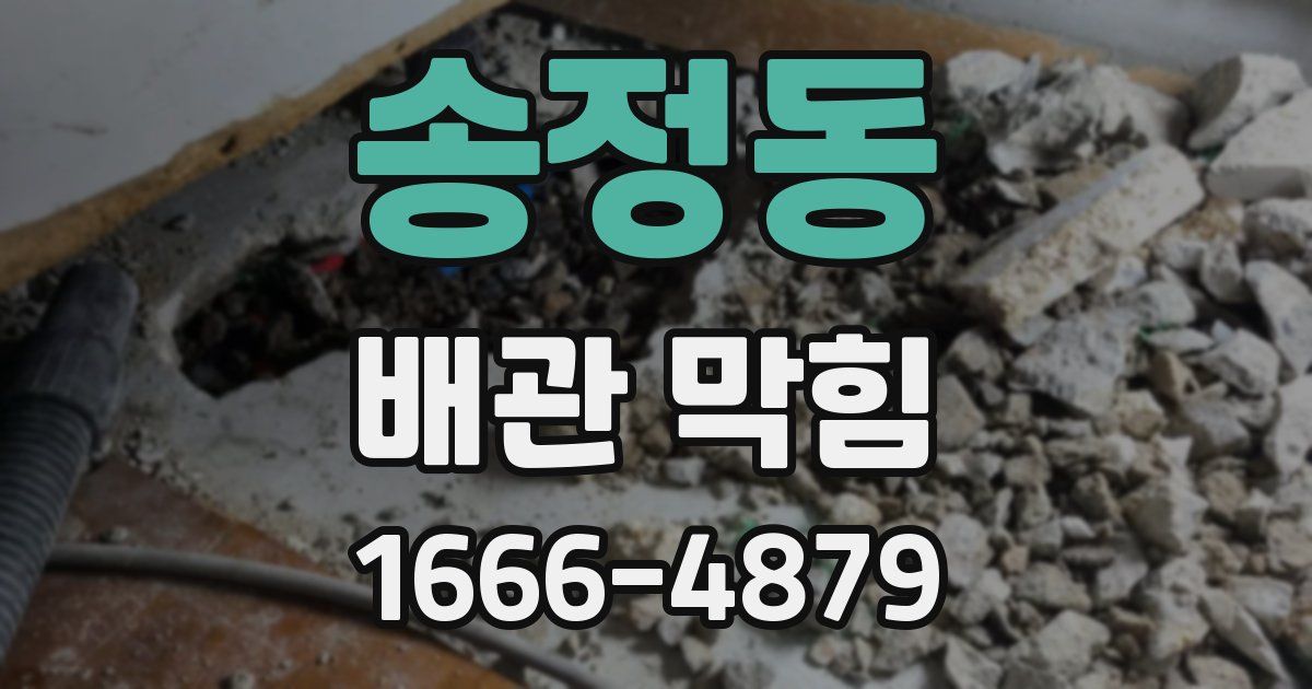 송정동 배관 막힘