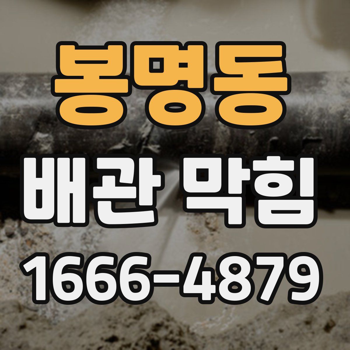 봉명동 배관 막힘