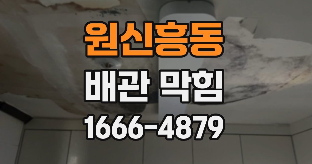 원신흥동 배관 막힘