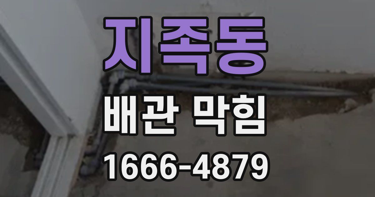 지족동 배관 막힘