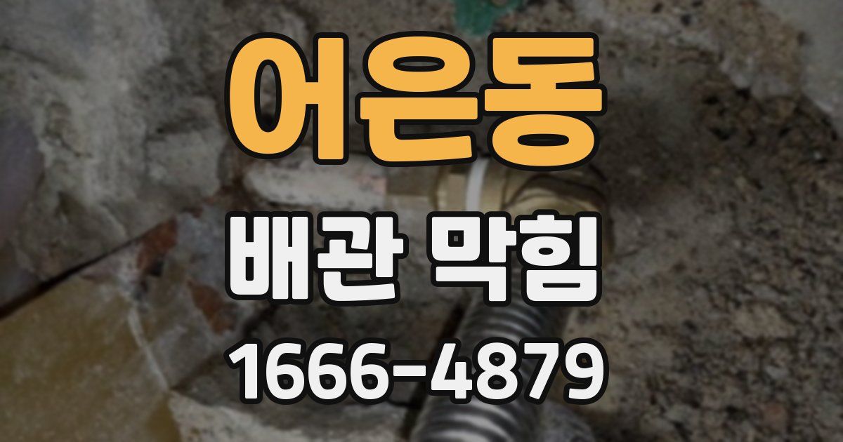 어은동 배관 막힘