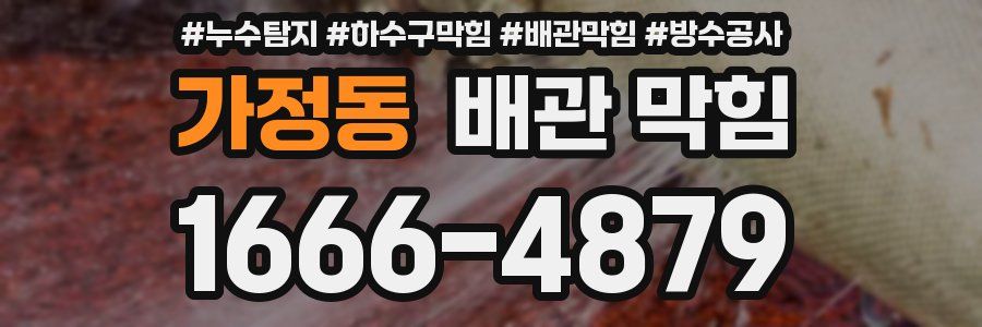 가정동 배관 막힘
