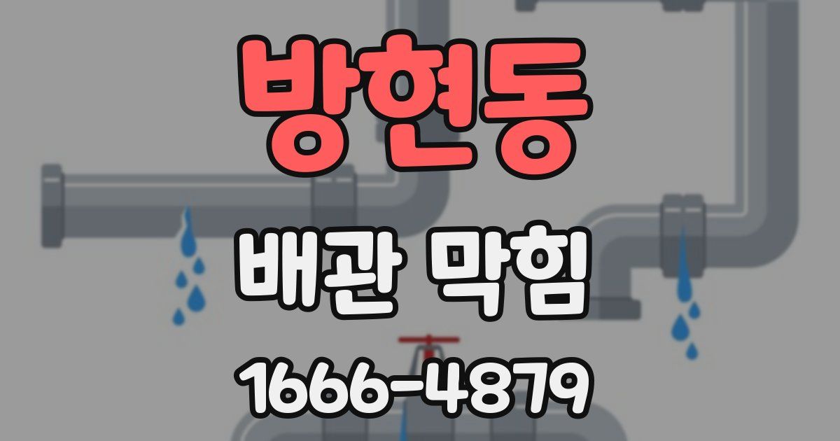 방현동 배관 막힘