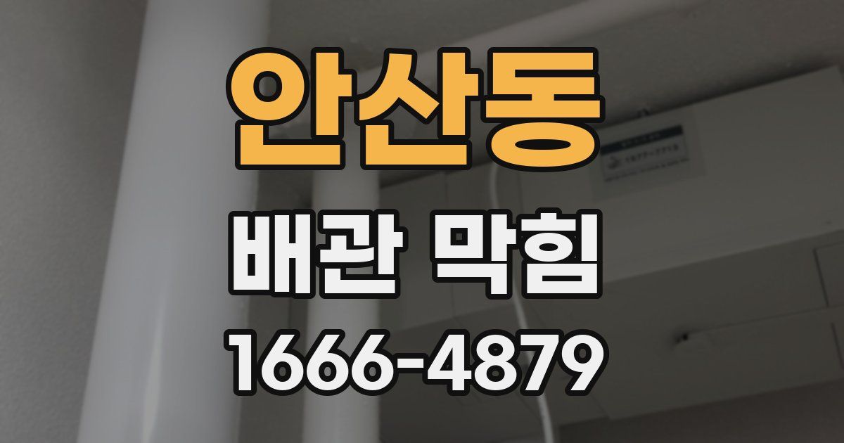 안산동 배관 막힘