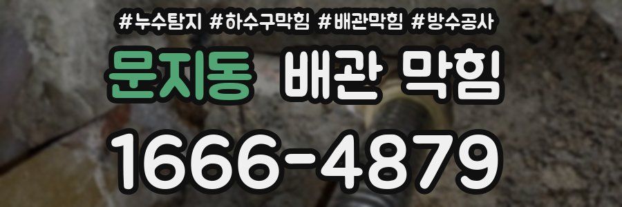 문지동 배관 막힘
