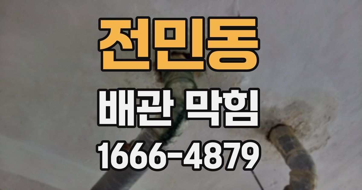 전민동 배관 막힘