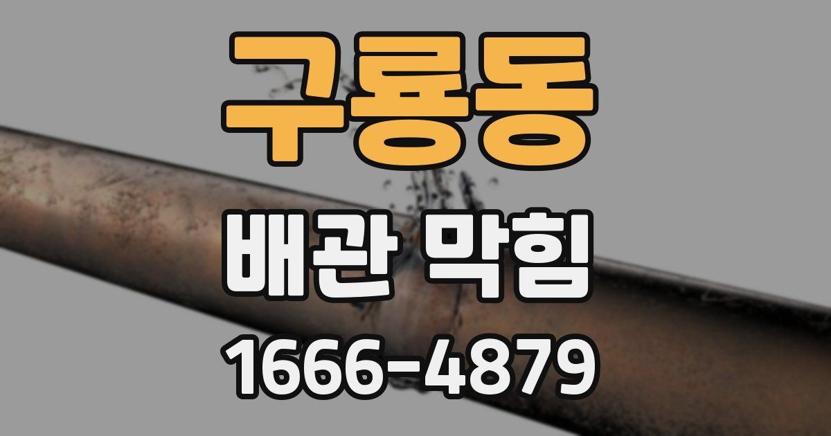 구룡동 배관 막힘