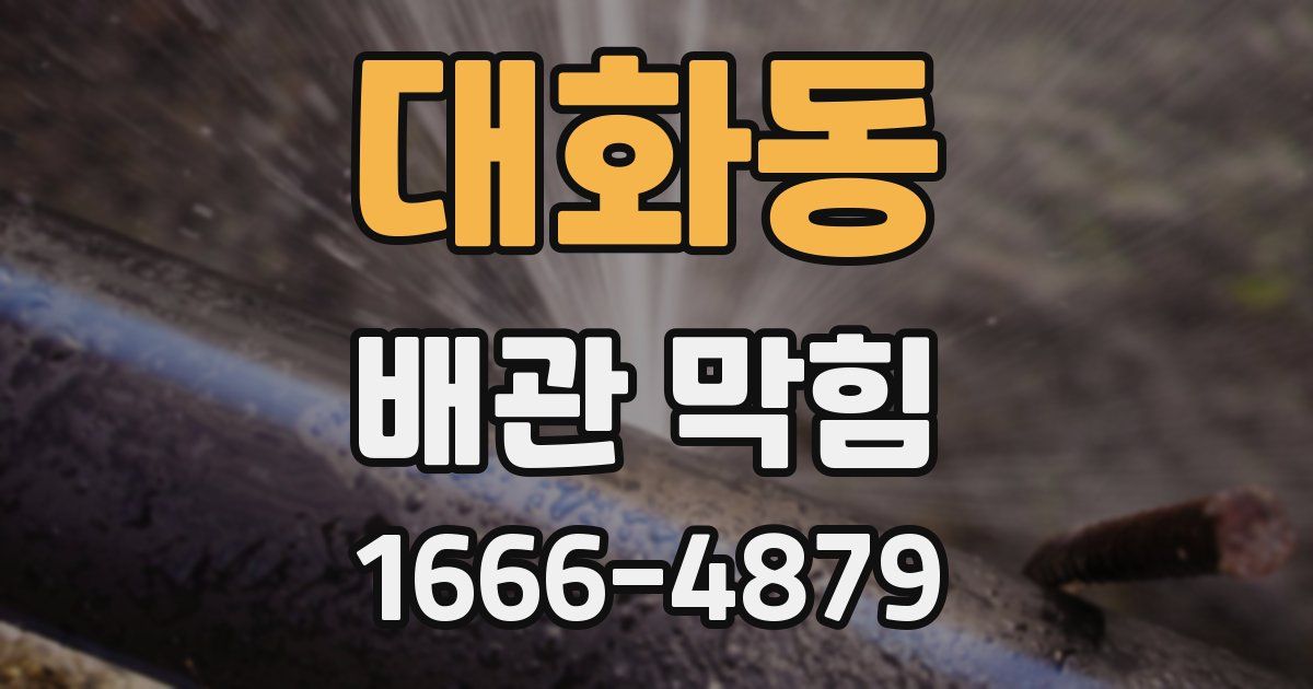 대화동 배관 막힘