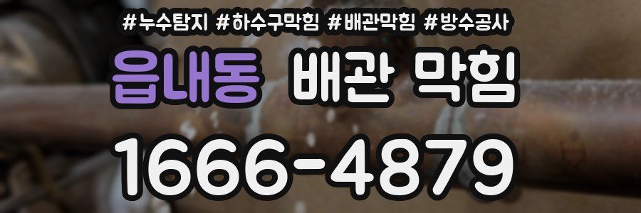 읍내동 배관 막힘