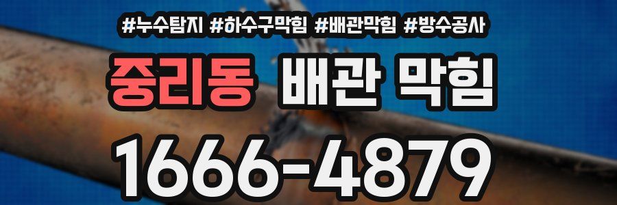 중리동 배관 막힘