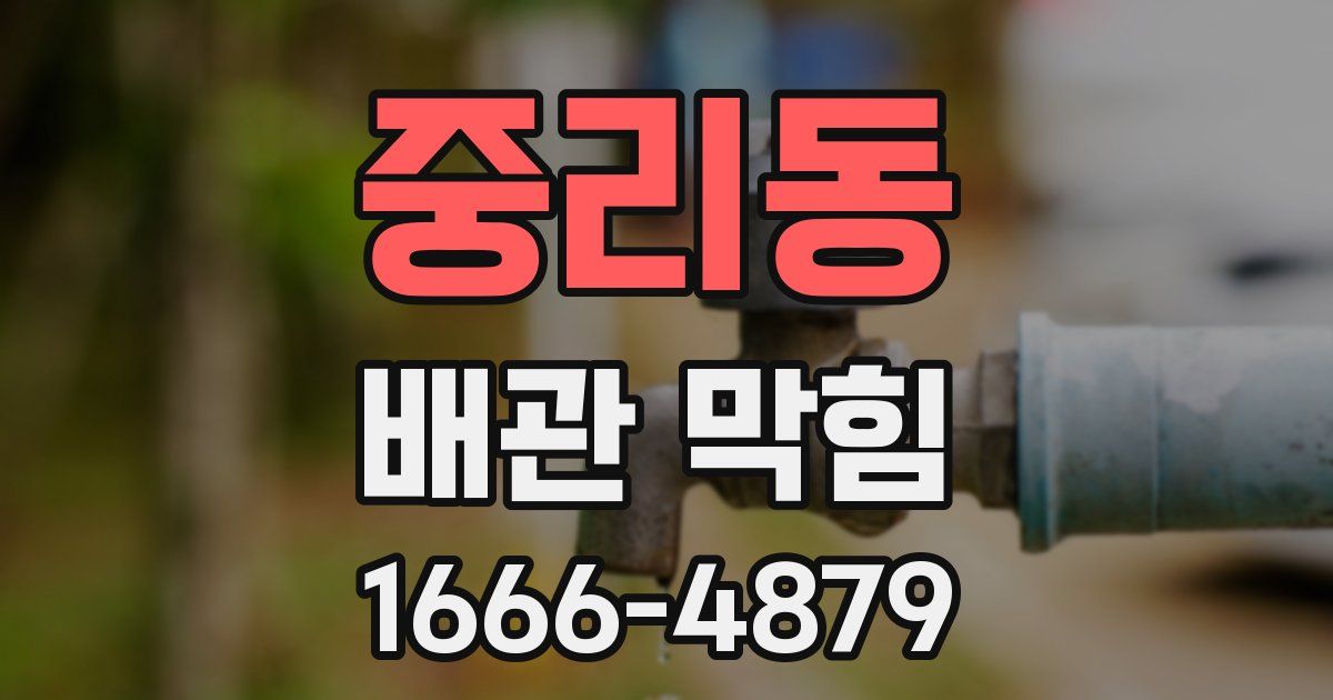 중리동 배관 막힘