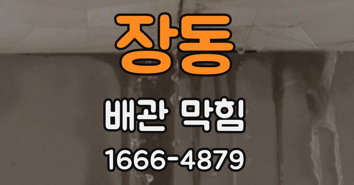 장동 배관 막힘