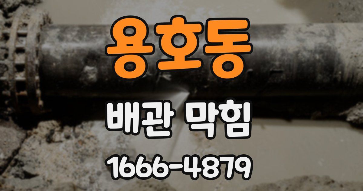 용호동 배관 막힘