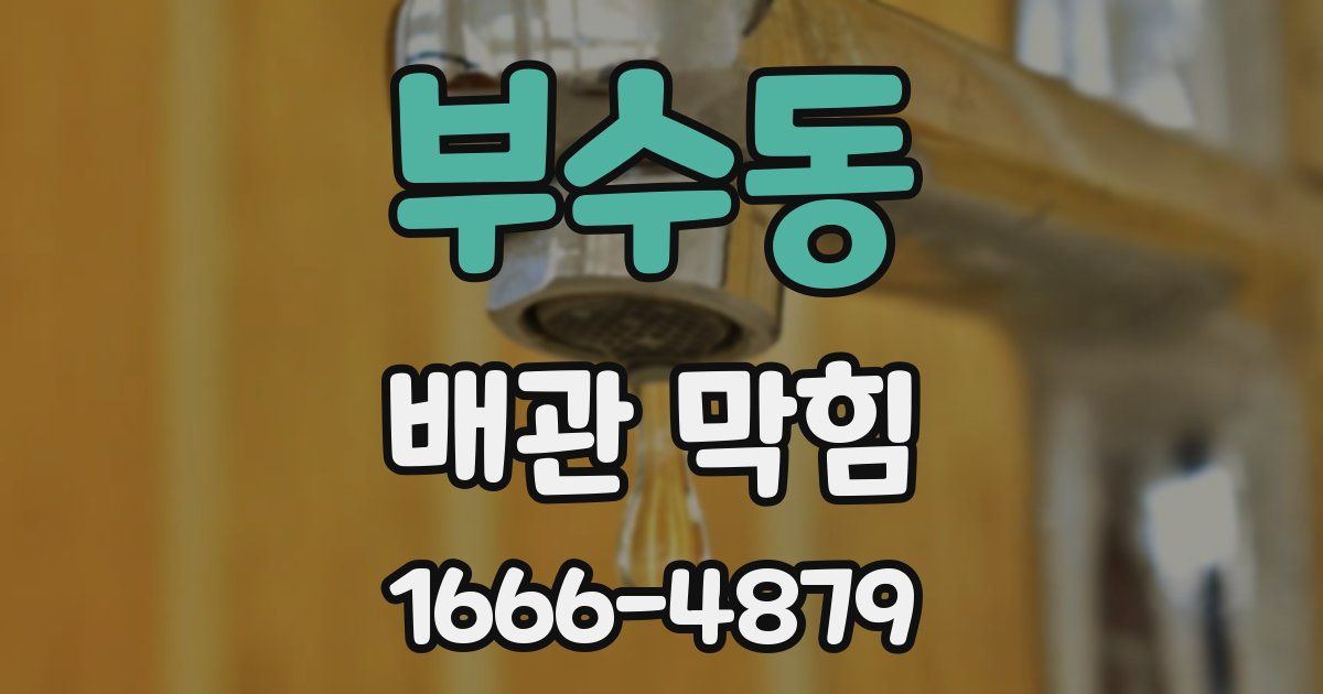 부수동 배관 막힘