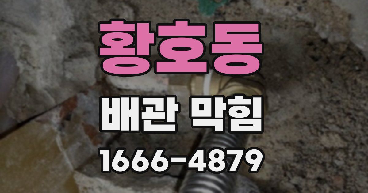황호동 배관 막힘