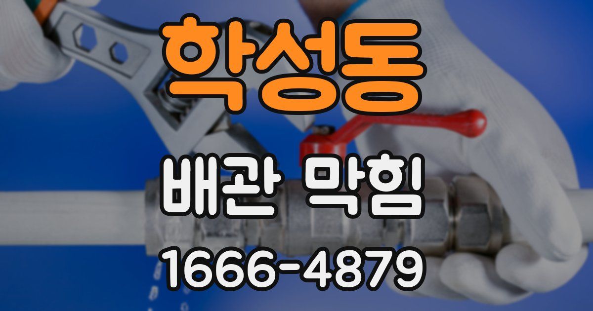 학성동 배관 막힘