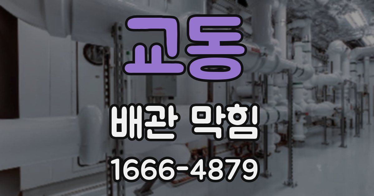 교동 배관 막힘