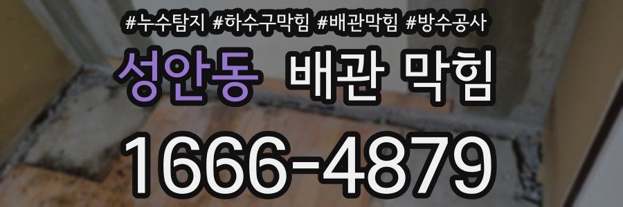 성안동 배관 막힘