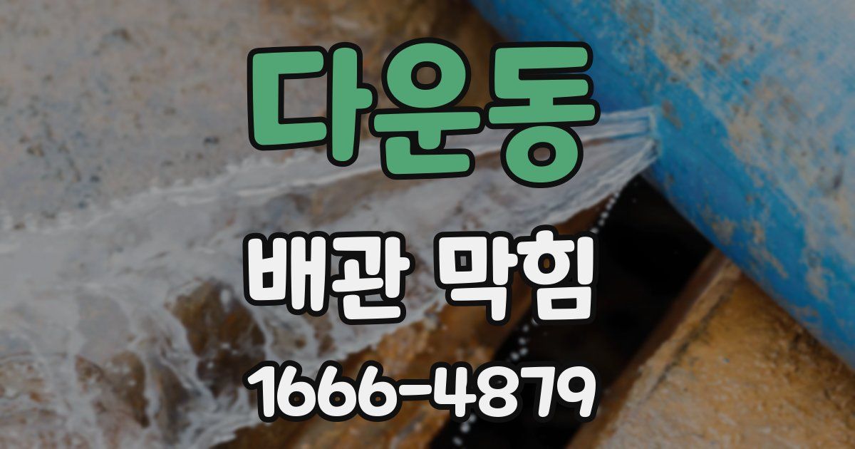 다운동 배관 막힘