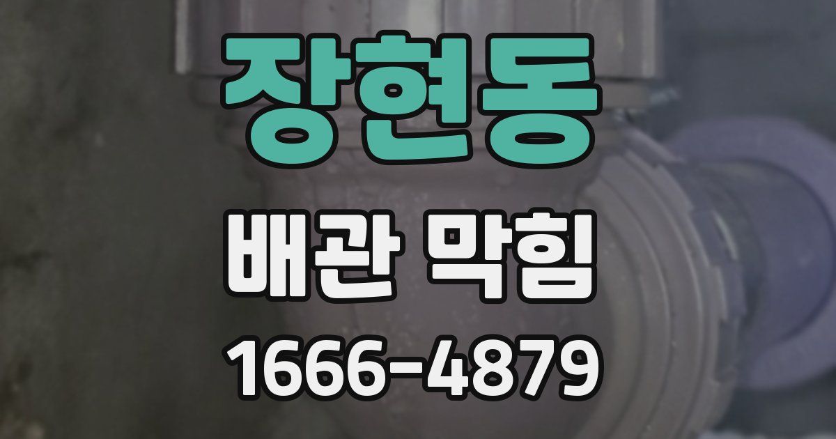 장현동 배관 막힘