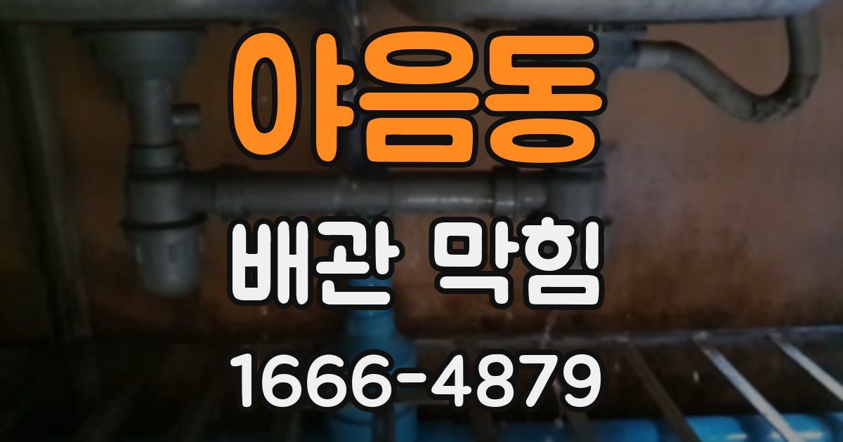 야음동 배관 막힘
