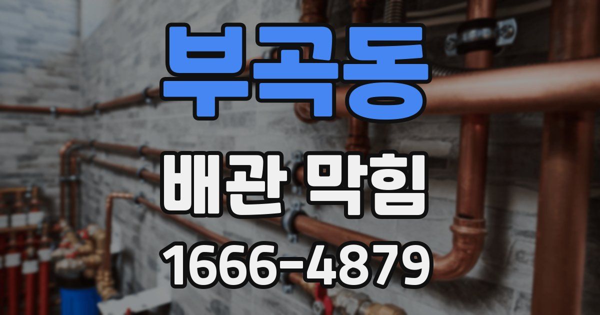 부곡동 배관 막힘