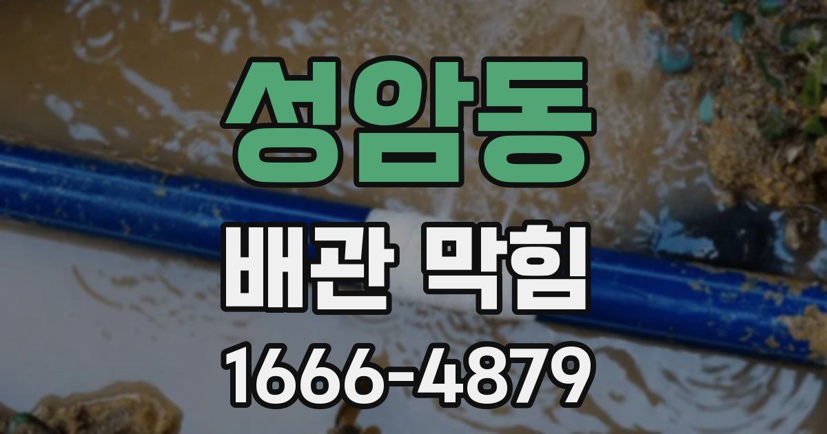 성암동 배관 막힘