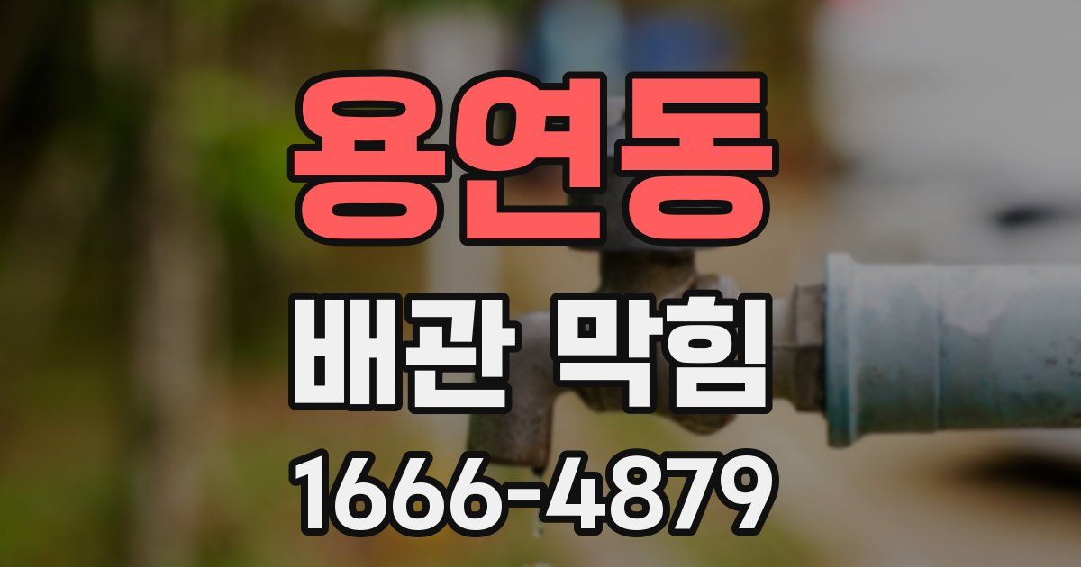 용연동 배관 막힘