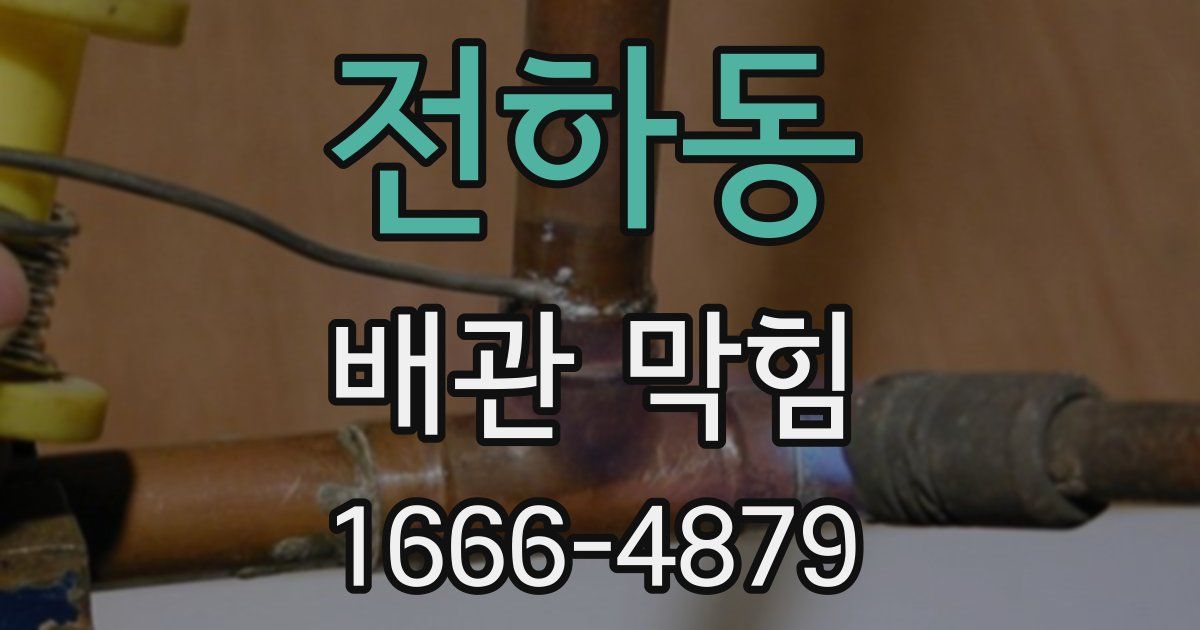 전하동 배관 막힘